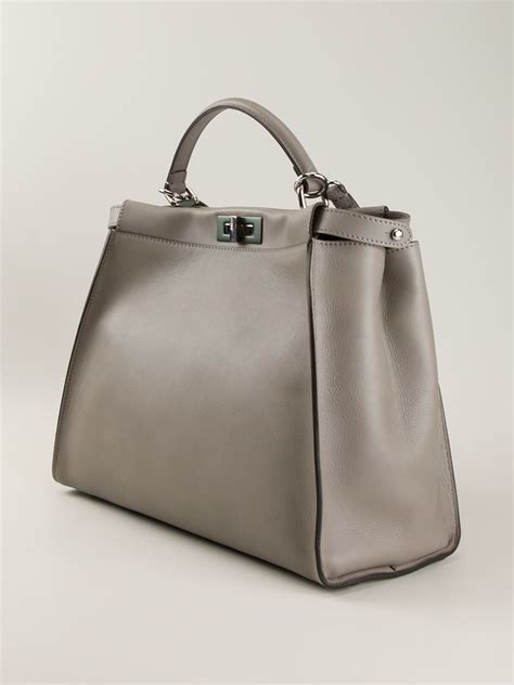 fendi peekaboo slate-grey|peekaboo bag.